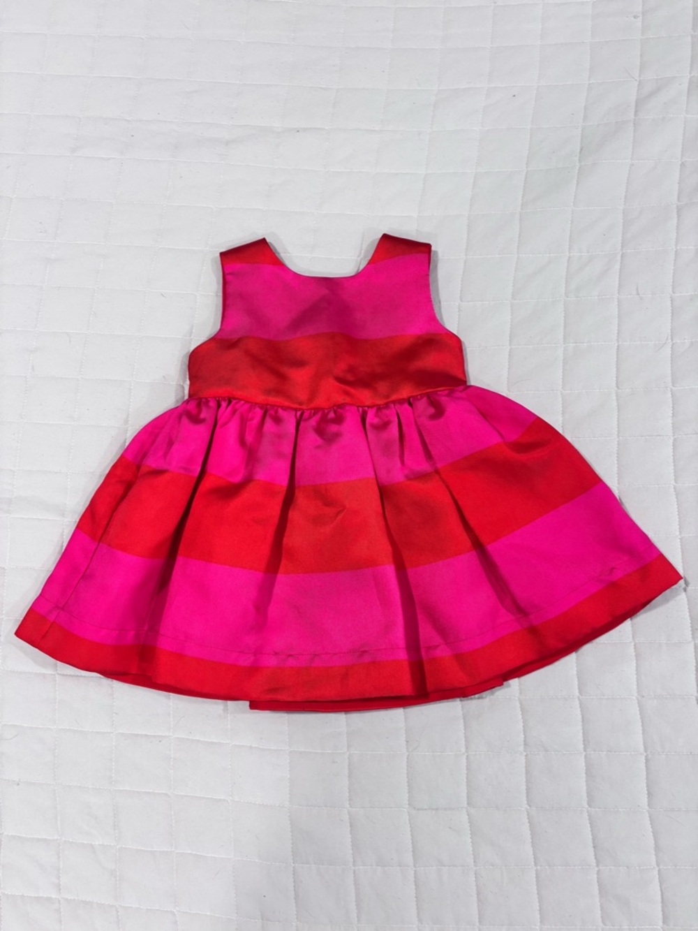 Kate Spade Hot Pink and Red Striped Sleeveless Party Dress Skirt The Rules 18M